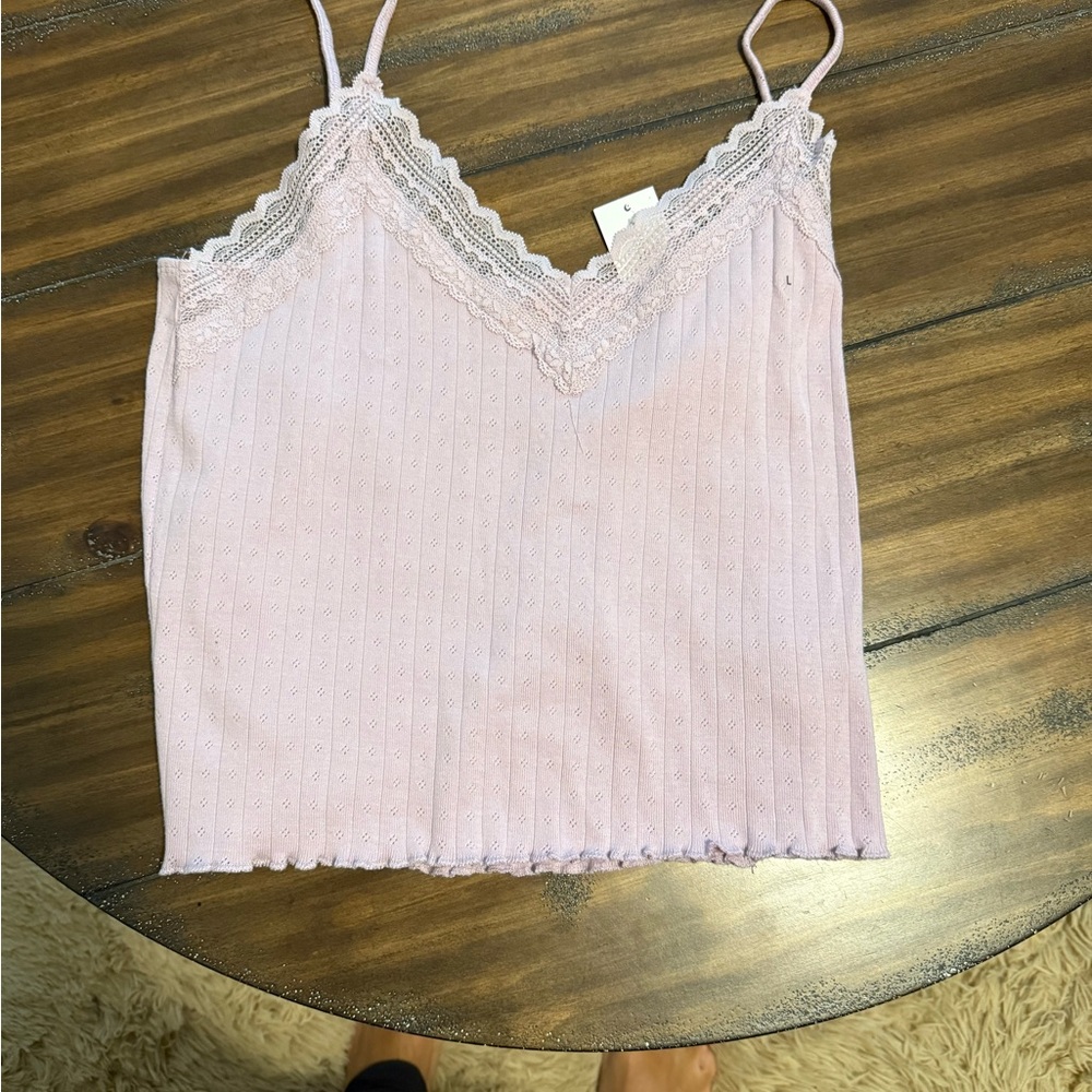 American Eagle Outfitters Lavender Ribbed Sleeveless Camisole